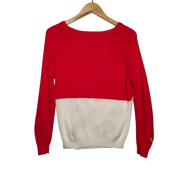 VINTAGE Cyn Les 1970s Colorblocked Ski Embroidered Long Sleeve Sweater - Picture 3 of 4